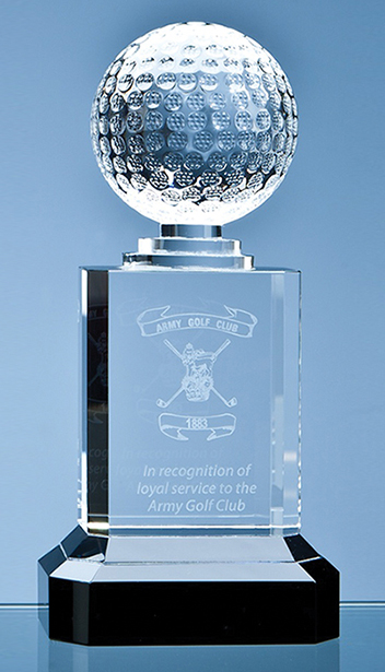 Large image for Optical Crystal Golf Ball Column Award